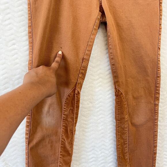 Pilcro and the Letterpress Skinny Jeans Womens 4 Burt Orange Velvet Mixed Media - Picture 4 of 16